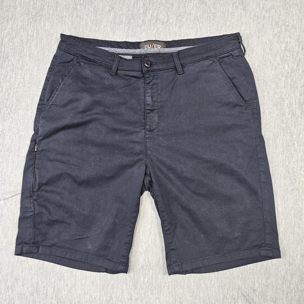 DU/ER Shorts Mens 34 Blue Live Free Journey Chino Shorts Ultra Lightweight
